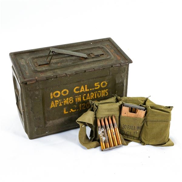 5 Bandoleers of "DEN 41" .30 M2 In 50cal Can