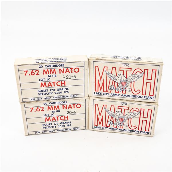 80rds 7.62 Nato Lake City Match Ammunition