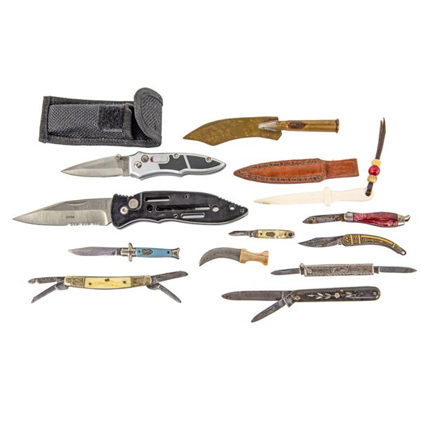 Large Pocket Knife Lot 13 Knives-Schrade, Switch