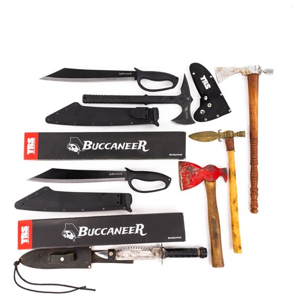 Lot Of Knives, Machetes And Axes
