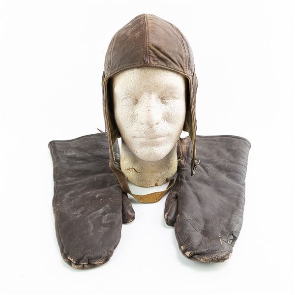 WWII Canadian B Type Flight Helmet-Gloves Mittens