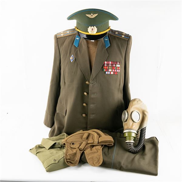 Russian Colonel Air Force Uniform,Gasmask-Tank Hat