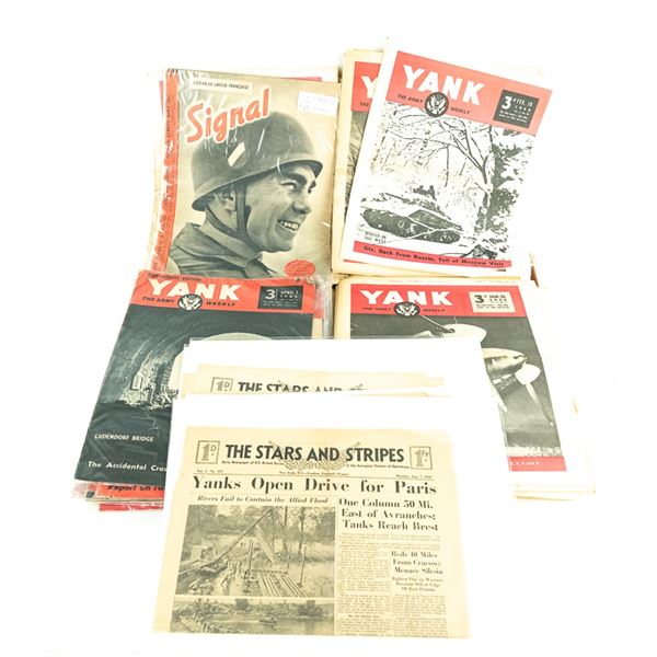 WWII US Yank, Stars & Strips, Signal Magazine Lot