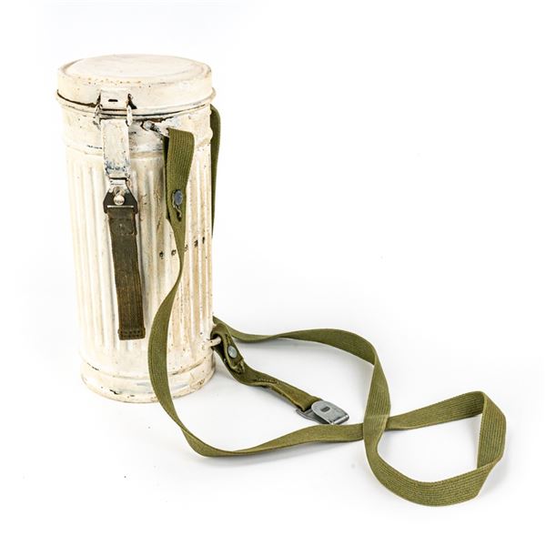 WWII German Winter Camo Gas Mask Canister