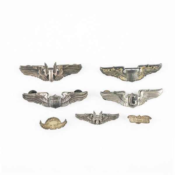 WWII USAAF Wings Lot-Glider/Pilot/Aerial Gunner