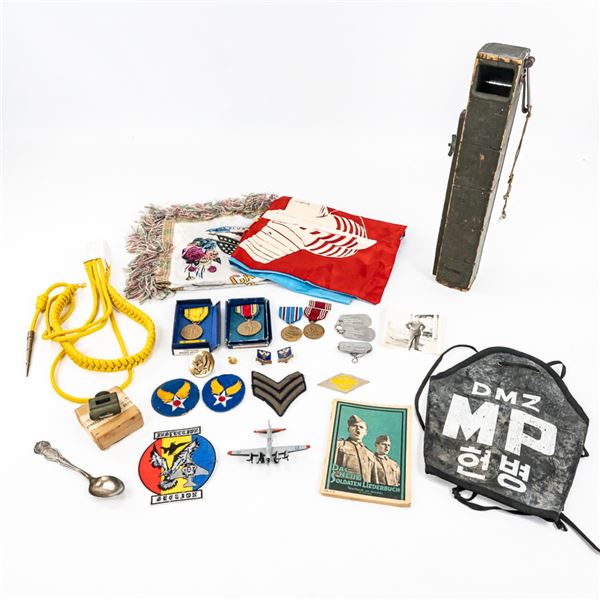 US WWI Trench Periscope-WWII Medal Patch Lot