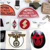 Image 8 : WWI WWII German US Pin, Medal, Decal NG Lot