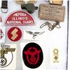 Image 9 : WWI WWII German US Pin, Medal, Decal NG Lot