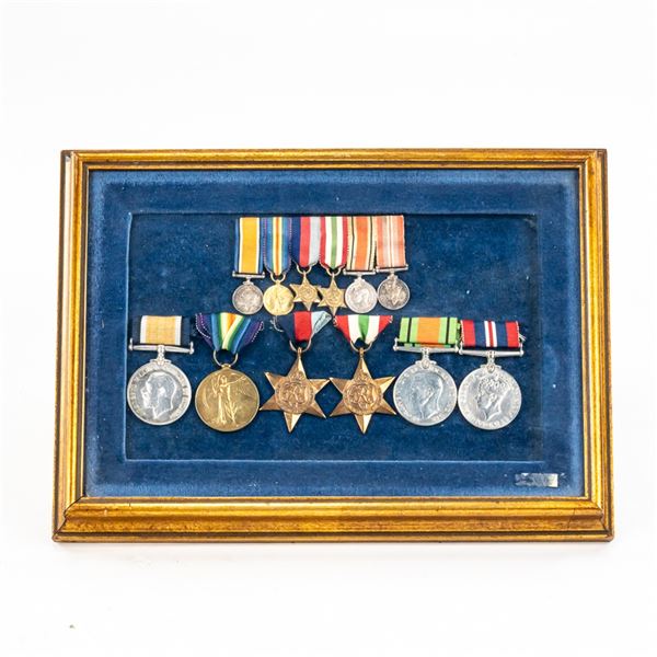 WWI WWII British Parade Mount Medal Group