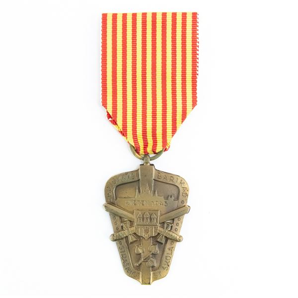 WWII Czech Struggle At Barricade Strašnice Medal