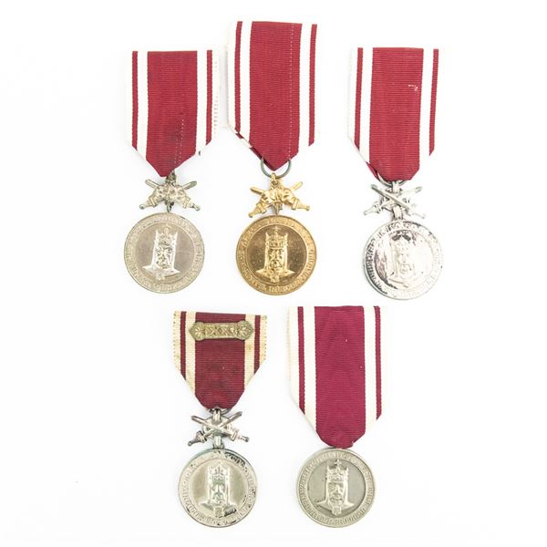 WWII Czech National Guard Merit Defense Medal Set
