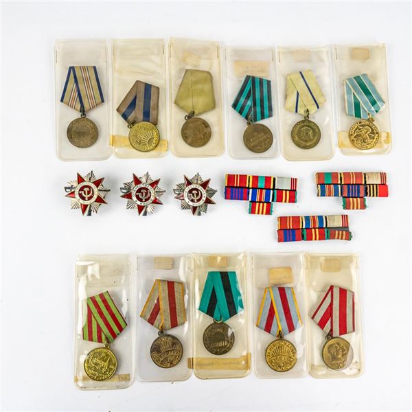 WWII Soviet Russian Award Medal Lot-Numbered