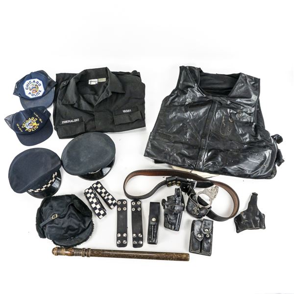 Old Chicago Police Uniform Set-Vest, Hat & Gear