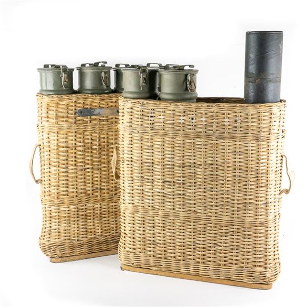 WWII German 10.5cm Nr.83 Artillery Shell Basket (2