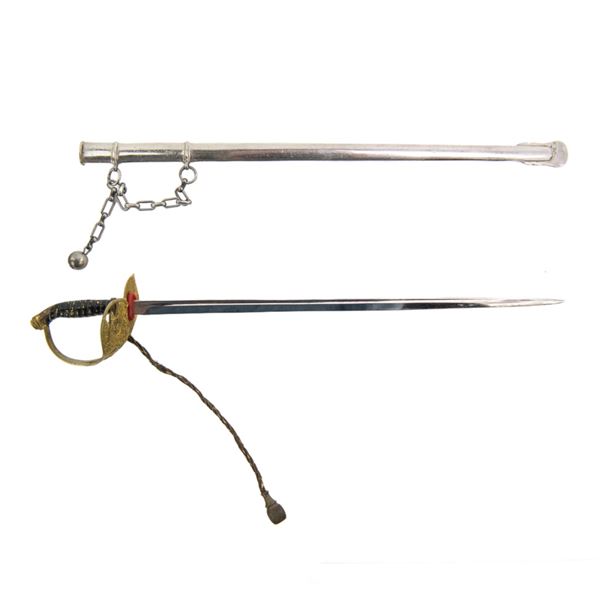 Miniature WWI German M1889 Prussian Officer Sword