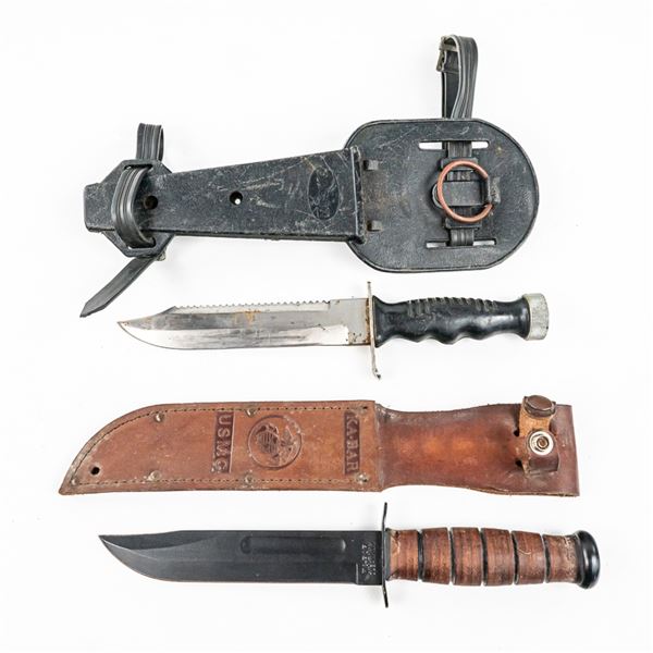 USMC Ka-Bar Fighting Knife-Dacor Scuba Knife Lot