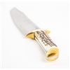 Image 8 : Jerry Van Eizenga Stag Bowie Knife- Blade 11"
