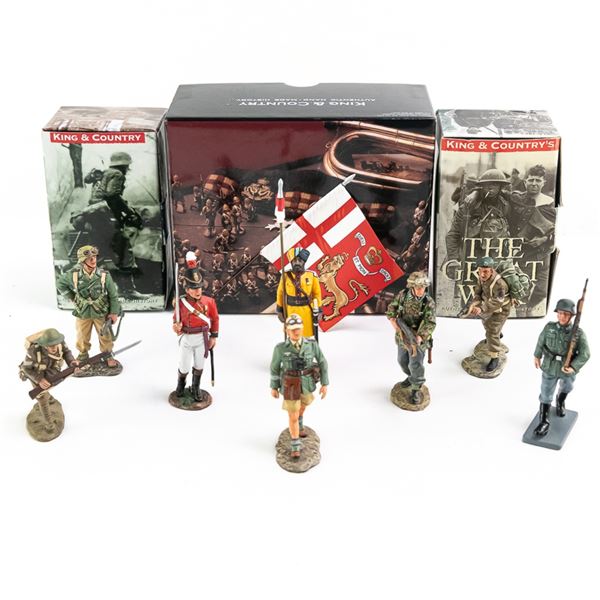 Collection of (8) King & Country Toy Soldiers