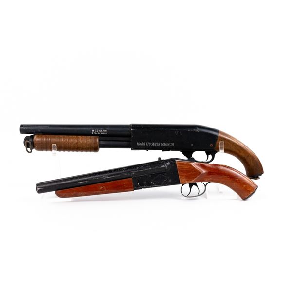 2 Full Metal Sawed-off Shotgun Movie Props