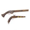 Image 1 : 2 Decorator Movie Prop Flintlock Pistols