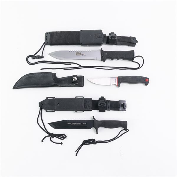 3 Fixed Blade Knives