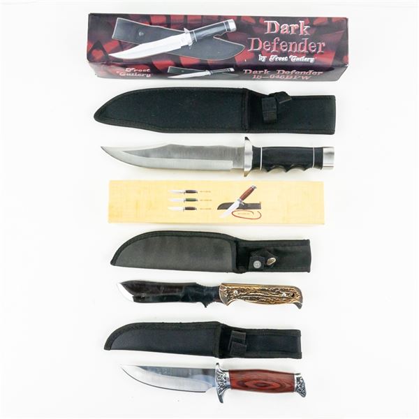 3 Assorted Hunting Knives