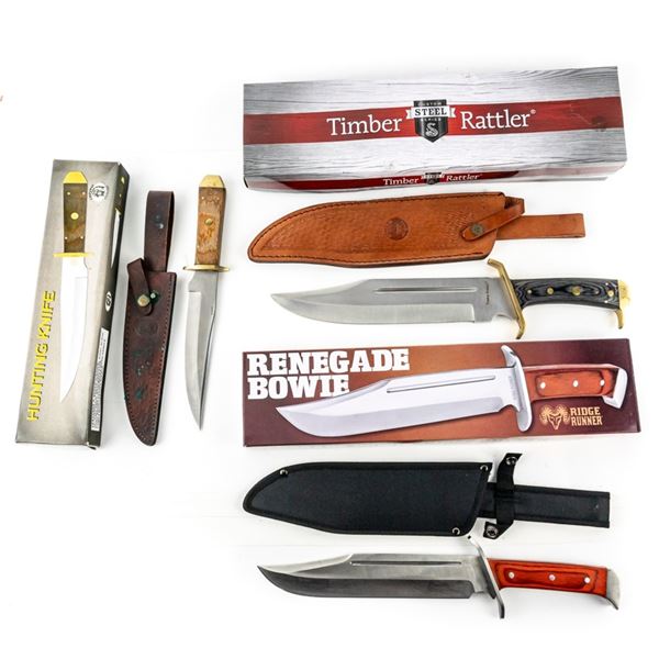 3 Imported Bowie Knives
