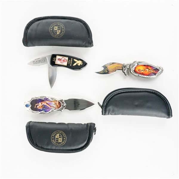 3 Franklin Mint Knightstone Edition Knives