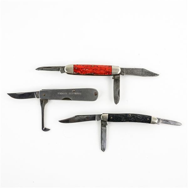 3 Vintage Kutmaster USA Pocket Knives