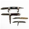 Image 1 : 4 Vintage Imperial Cutlery USA Pocket Knives