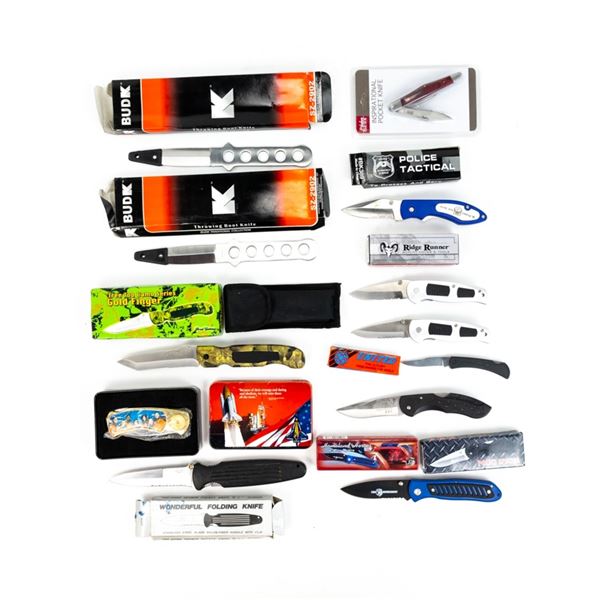 12 Assorted Pocket and Throwing Knives