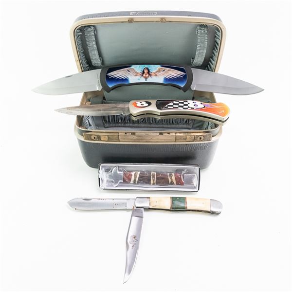 4 Oversize Display Pocket Knives