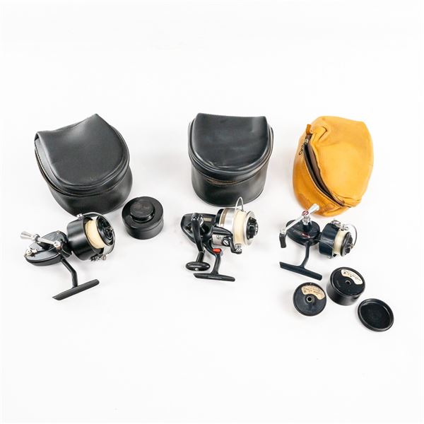 3x Vintage Spin-cast Fishing Reels