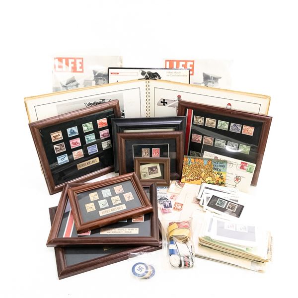 WWI WWII German Post Card-Magazine-Stamp Lot