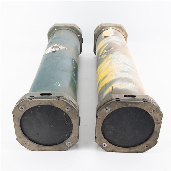 US 155mm Howitzer Shell Container Lot (2)
