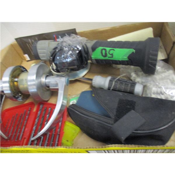 FLAT C/W TOOLS, FLASHLITE, HARDWARE, MISC