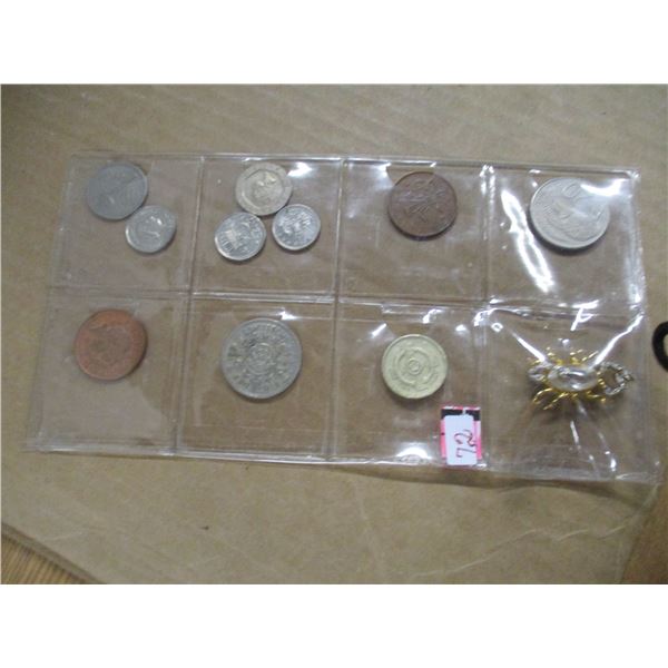 DOUBLE STOCK ROW WORLD COINS & JEWELRY SET