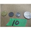 Image 1 : BAG C/W 4 ASSORTED FOREIGN COINS
