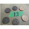 Image 1 : BAG C/W 6 ASSORTED FOREIGN COINS
