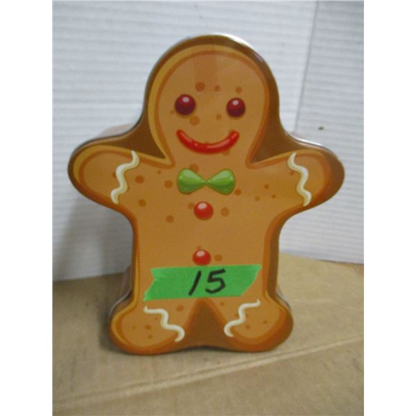 SHELF PULLS (AS IS):  GINGERBREAD TIN C/W SHORTBREAD COOKIES (7 OZ)