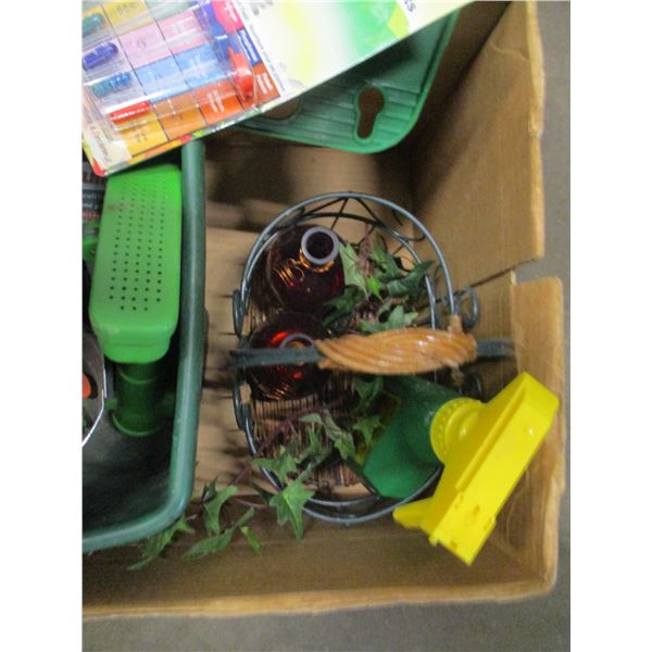 BOX C/W GARDENING TOOLS