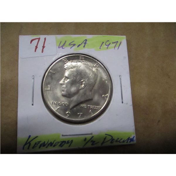 1971 PROOF LIKE KENNEDY USA HALF DOLLAR