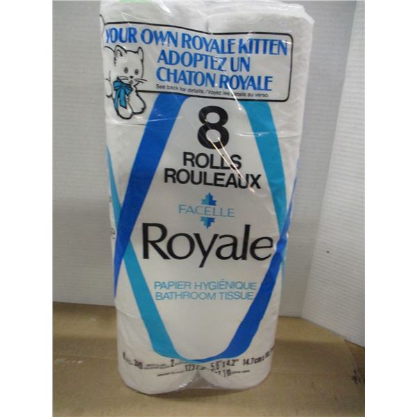 8 ROLLS OF 2 PLY ROYALLE TOILET TISSUE
