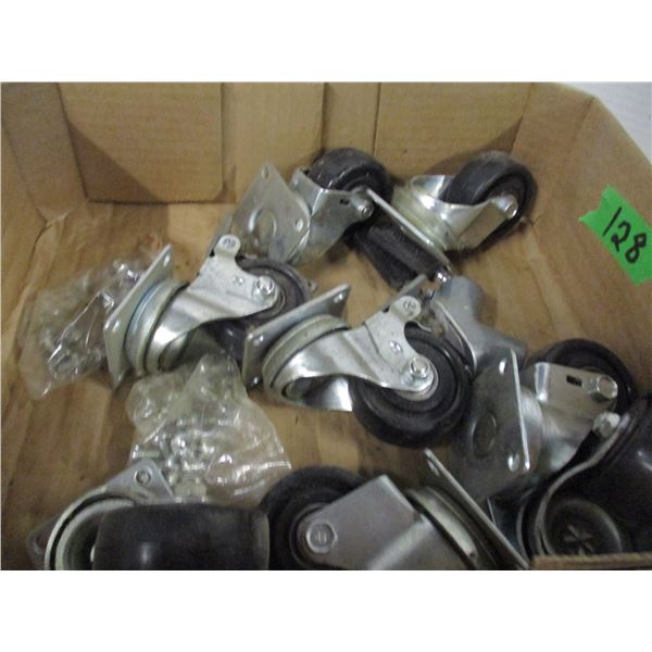 FREIGHT DAMAGE (AS IS):  FLAT C/W SWIVEL WHEELS