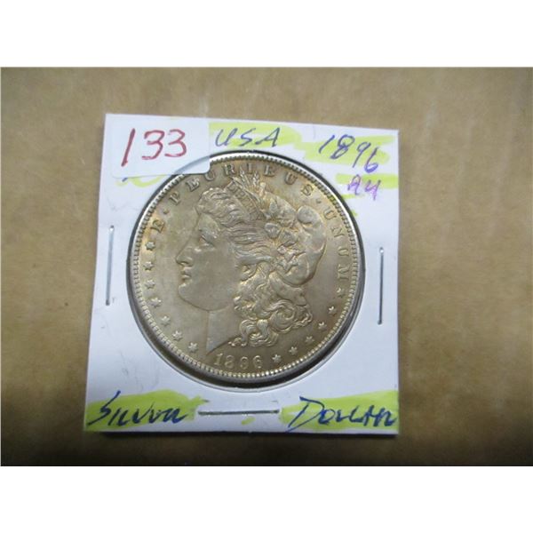 1896 AU USA SILVER DOLLAR