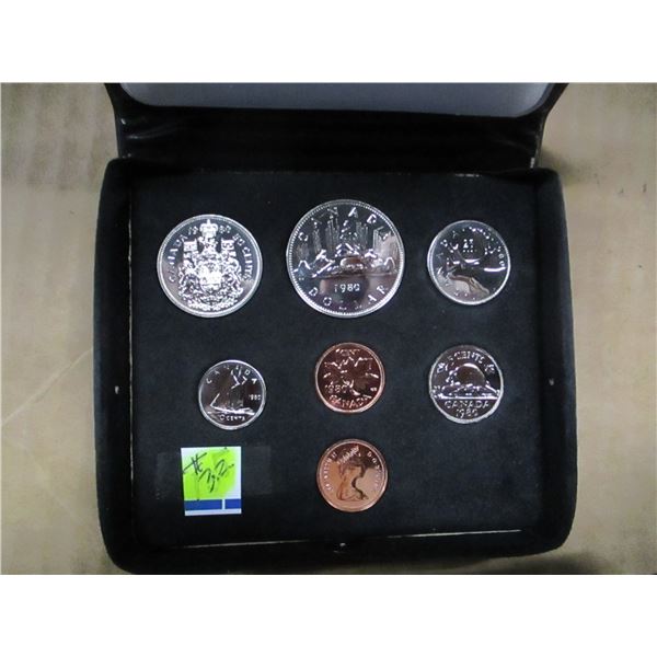 1980 PROOF CASED DOUBLE PENNY COIN SET