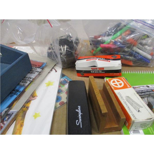 BOX C/W CRAFT SUPPLIES, TRAYS, ACCESSORIES