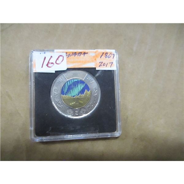 1867 - 2017 CANADA GLOW IN THE DARK TOONIE
