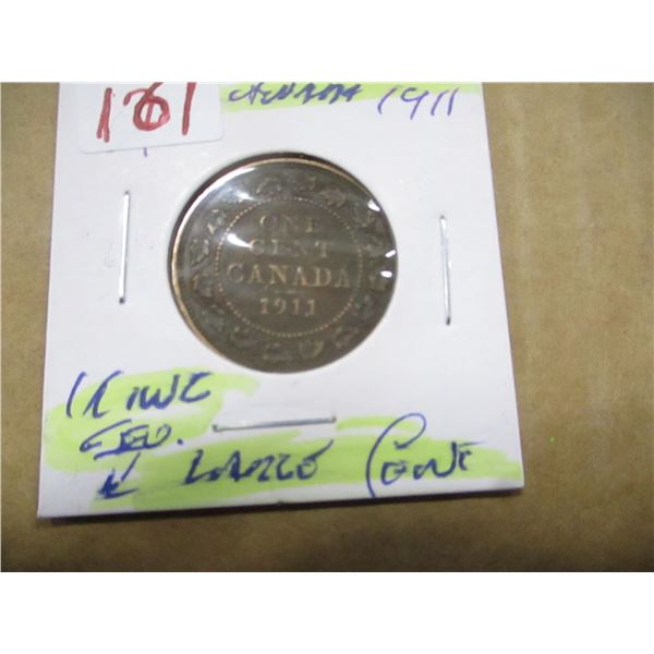 1911 CANADA KING GEROGE V LARGE PENNY