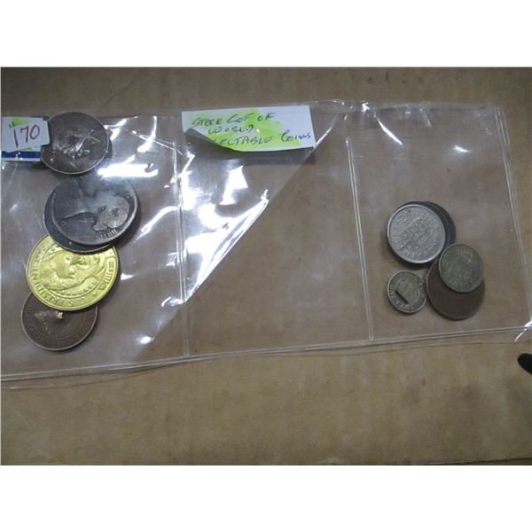 STOCK SHEET OF WORLD COLLECTABLE COINS